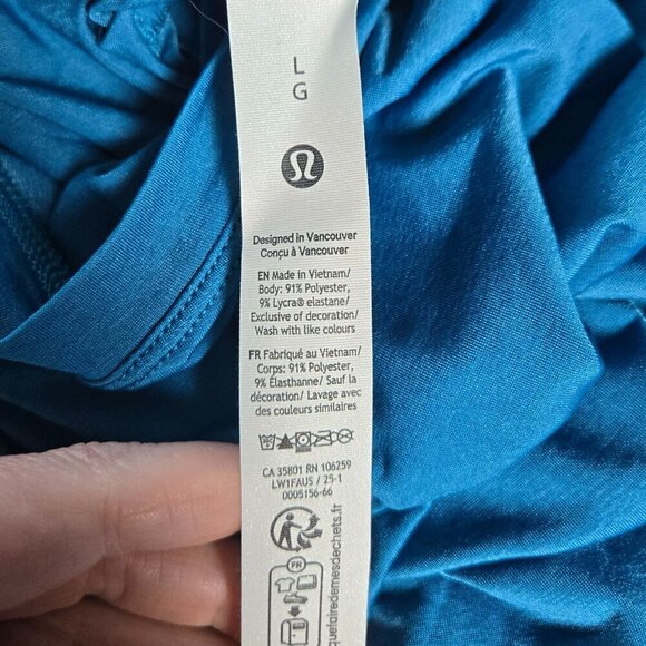 NWT Lululemon Lightweight Split-Back Training Tank Top - L Hawaiian Blue - Picture 8 of 8